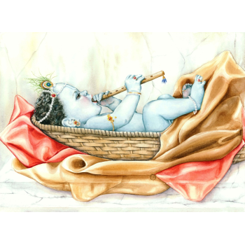 Krishna in the basket